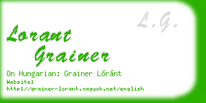 lorant grainer business card