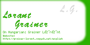 lorant grainer business card